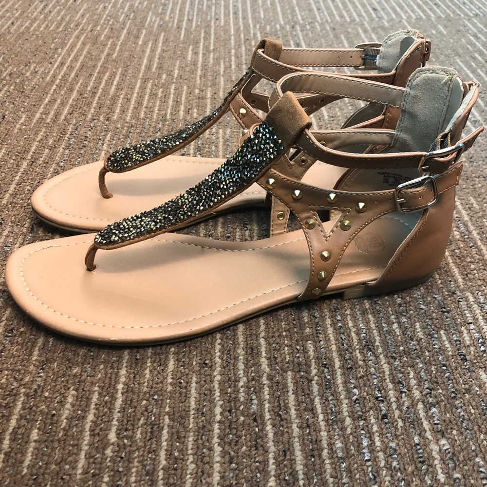 Tan Ankle Sandals